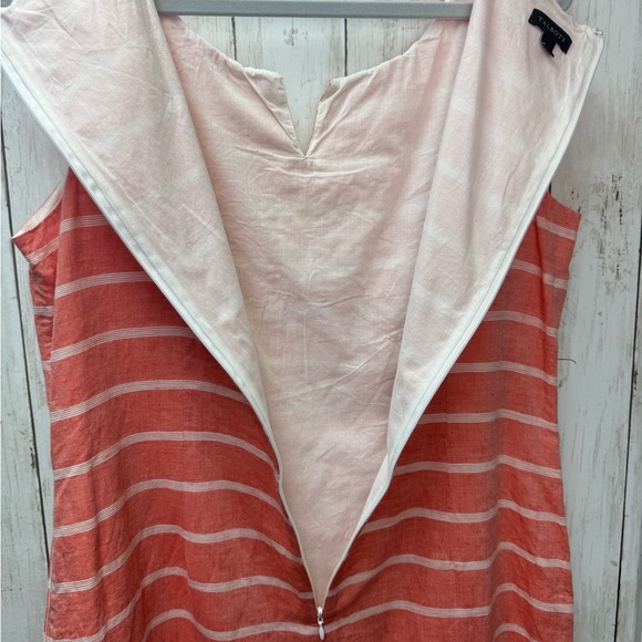 Talbots Coral and White Dress size 14 - Picture 8 of 9